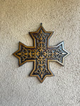 10" x 10" Coptic Wood Cross (Brown)