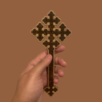 8” Coptic Hand Held Cross Design 2 (Priest size)